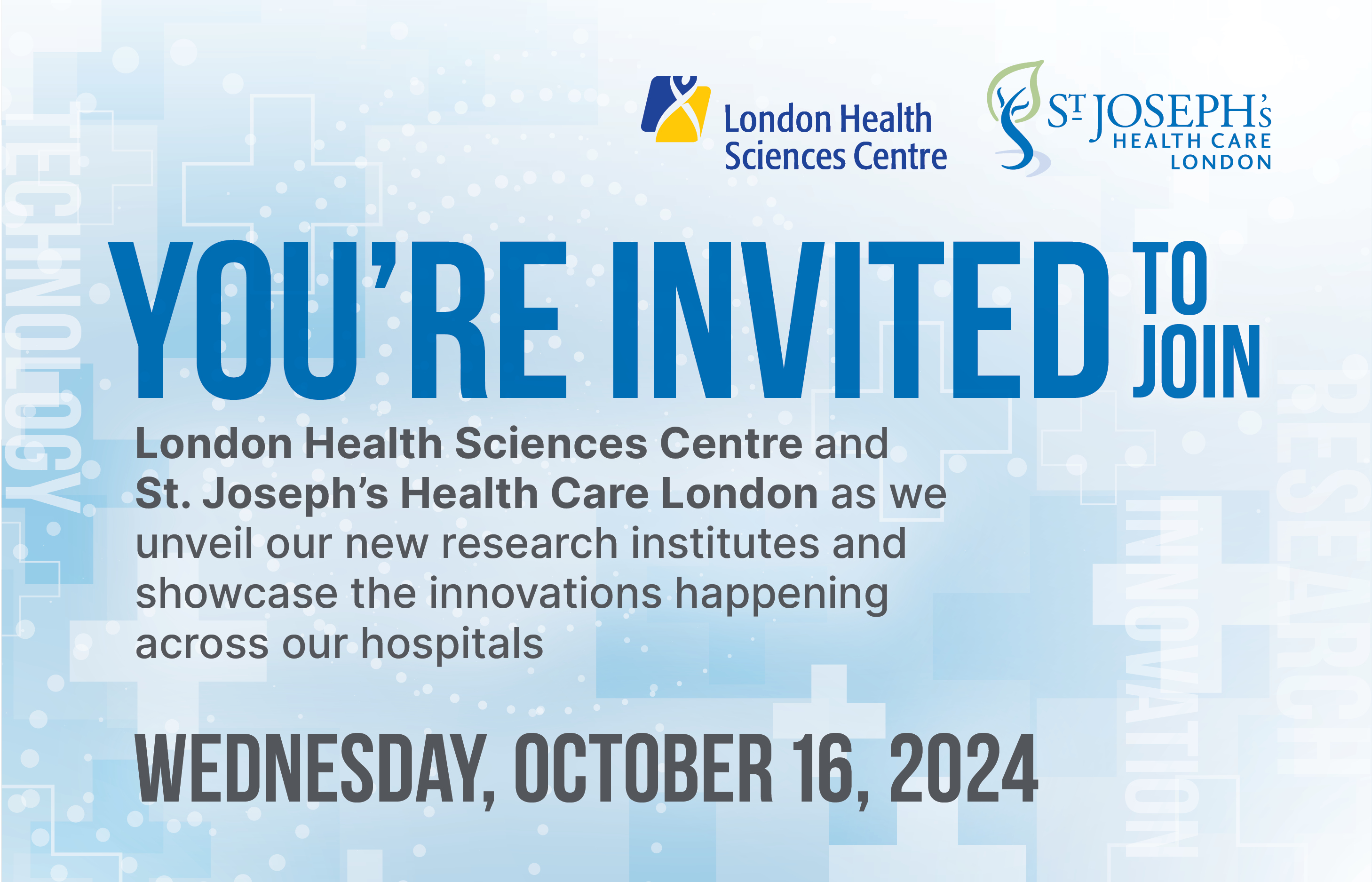 Graphic to promote research institutes launch event