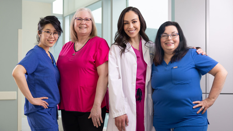 four female health care providers