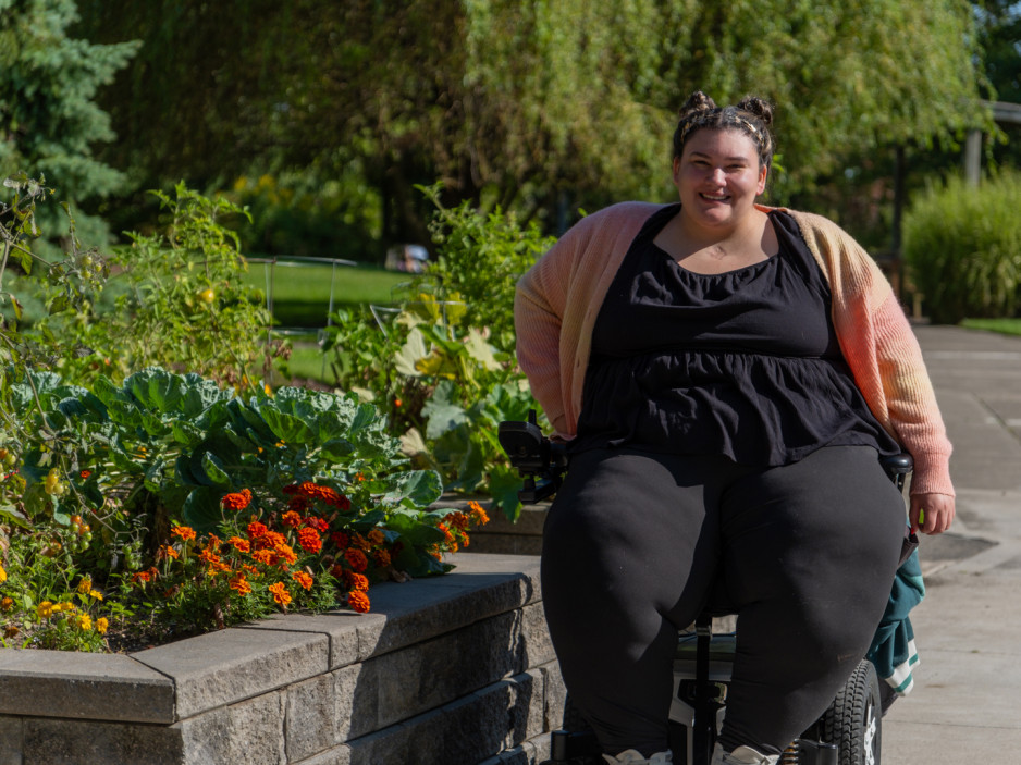 Elysia in the garden at Parkwood